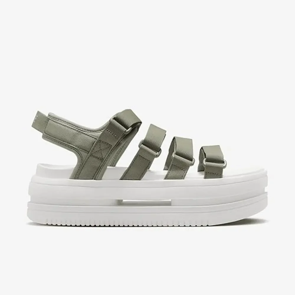 Nike Icon Classic Platform Sandal Size 11 Army/Jade Horizon Strappy DH0224-301